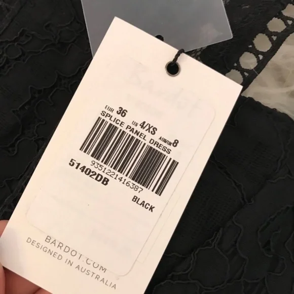 Bardot Splice Panel Lace Cocktail Dress 1619 - Picture 5 of 8